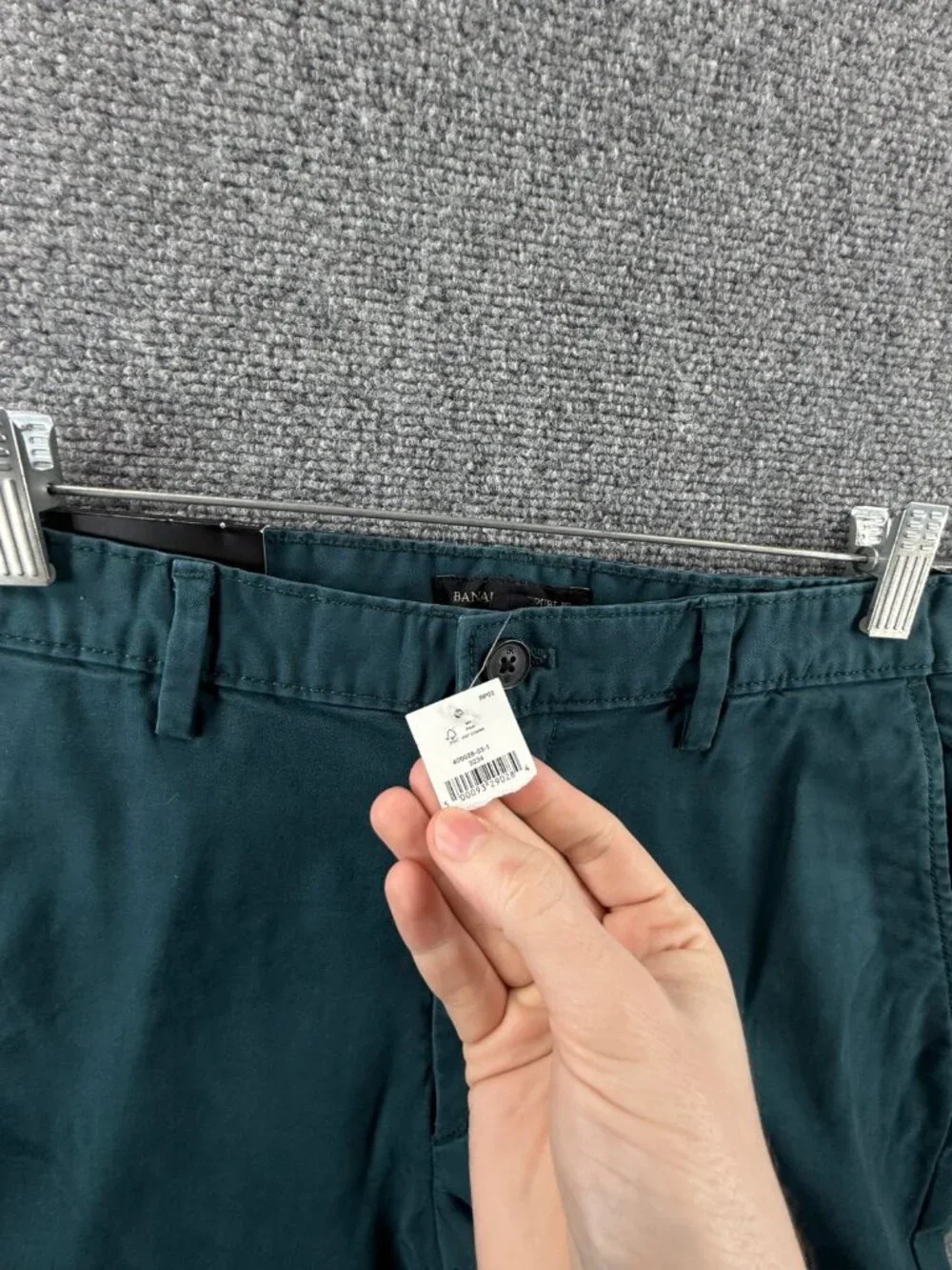 NWT Banana Republic Lived In Chino Blue Athletic Fit Pants Cotton Blend 32x34